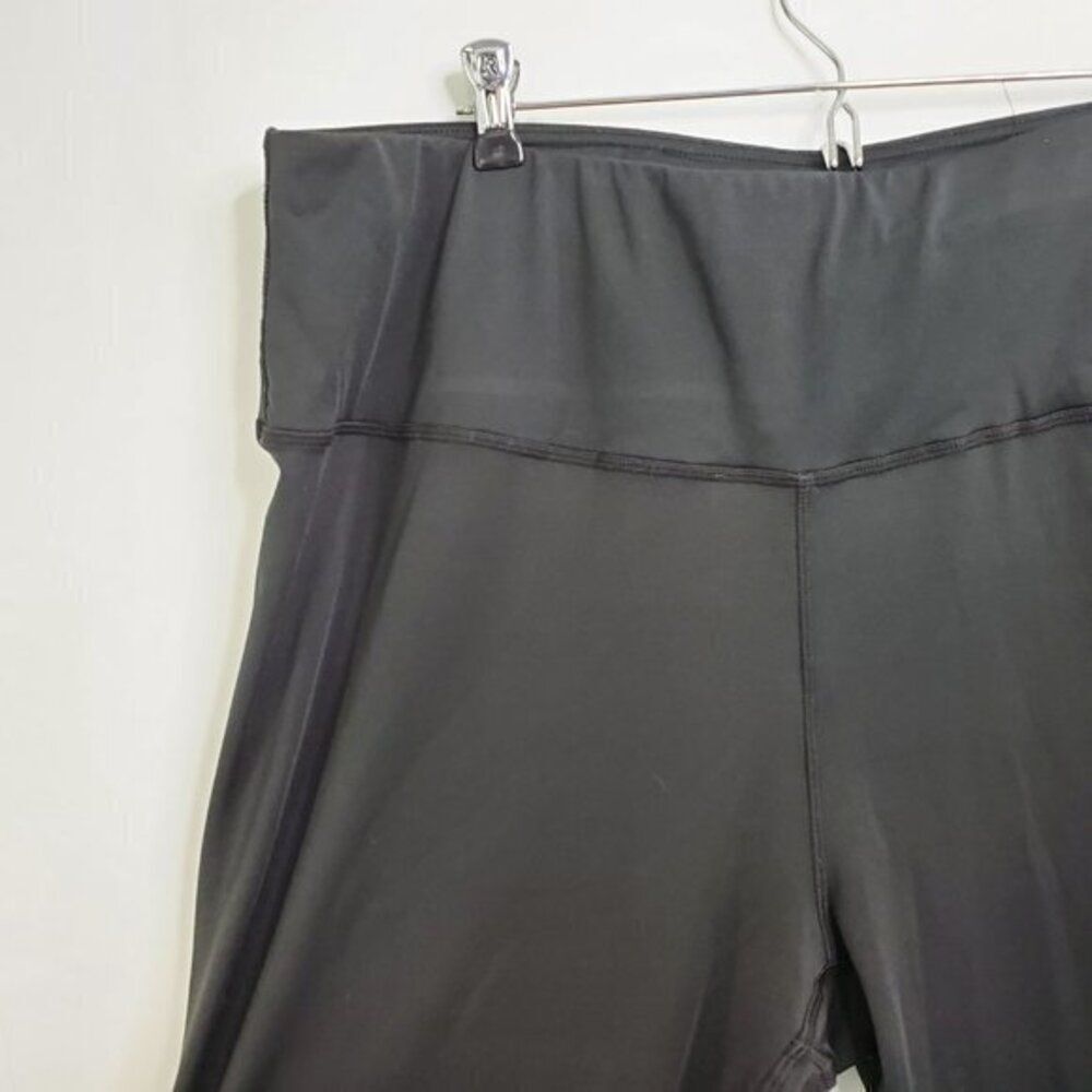 Zerdocean Leggings 2X Crop Capris Workout Yoga Pants Black Plus Size - Picture 2 of 9